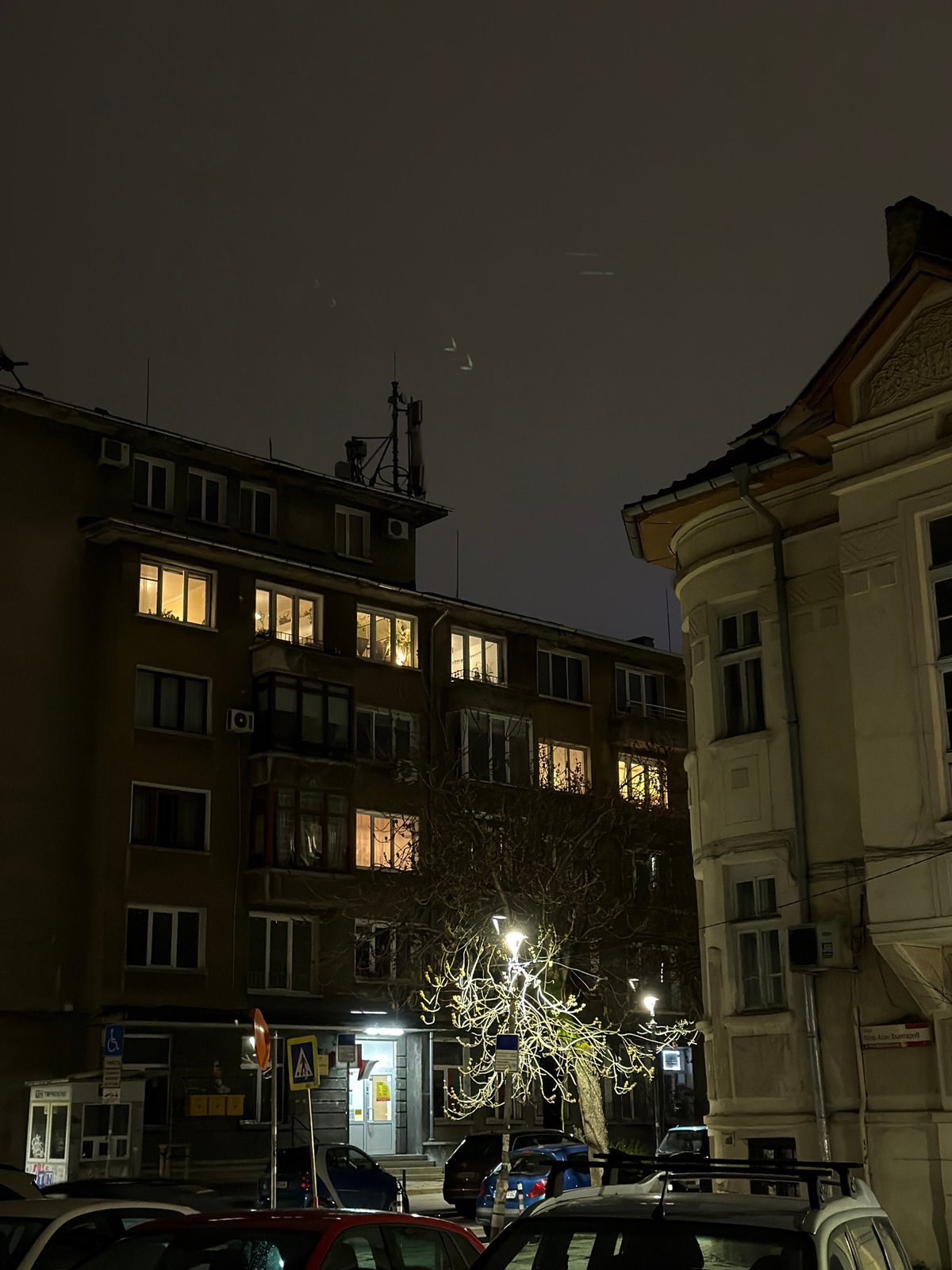 Evening scenes captured across Sofia showing urban life