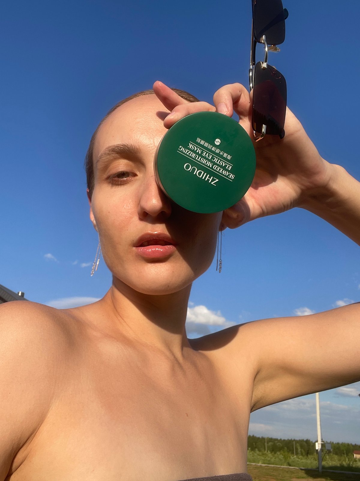 Outdoor skincare routine documented in Russian village
