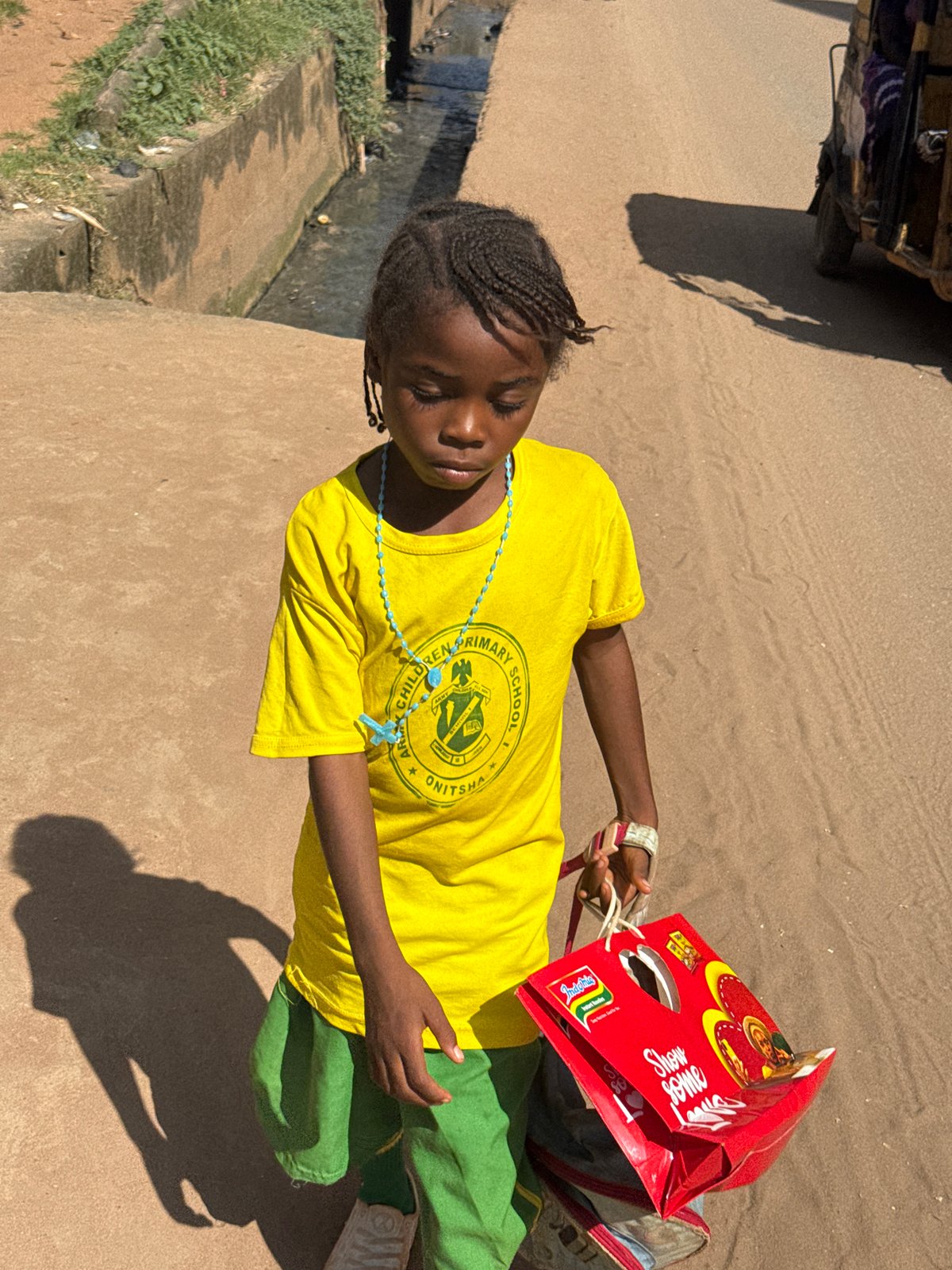 Everyday street life moving through Onitsha, Nigeria