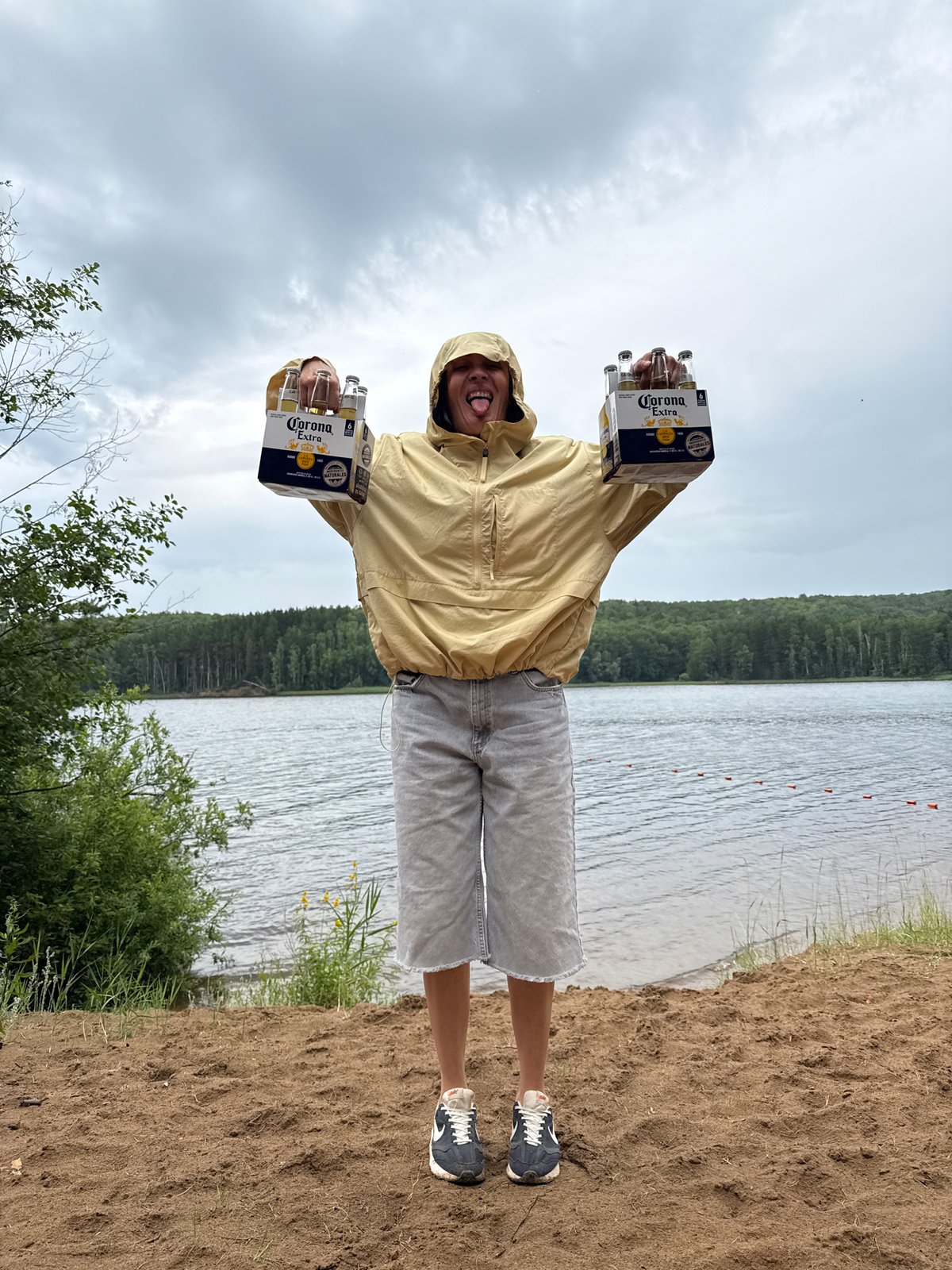 Beach day vibes by the water in Chaykovsky, Russia