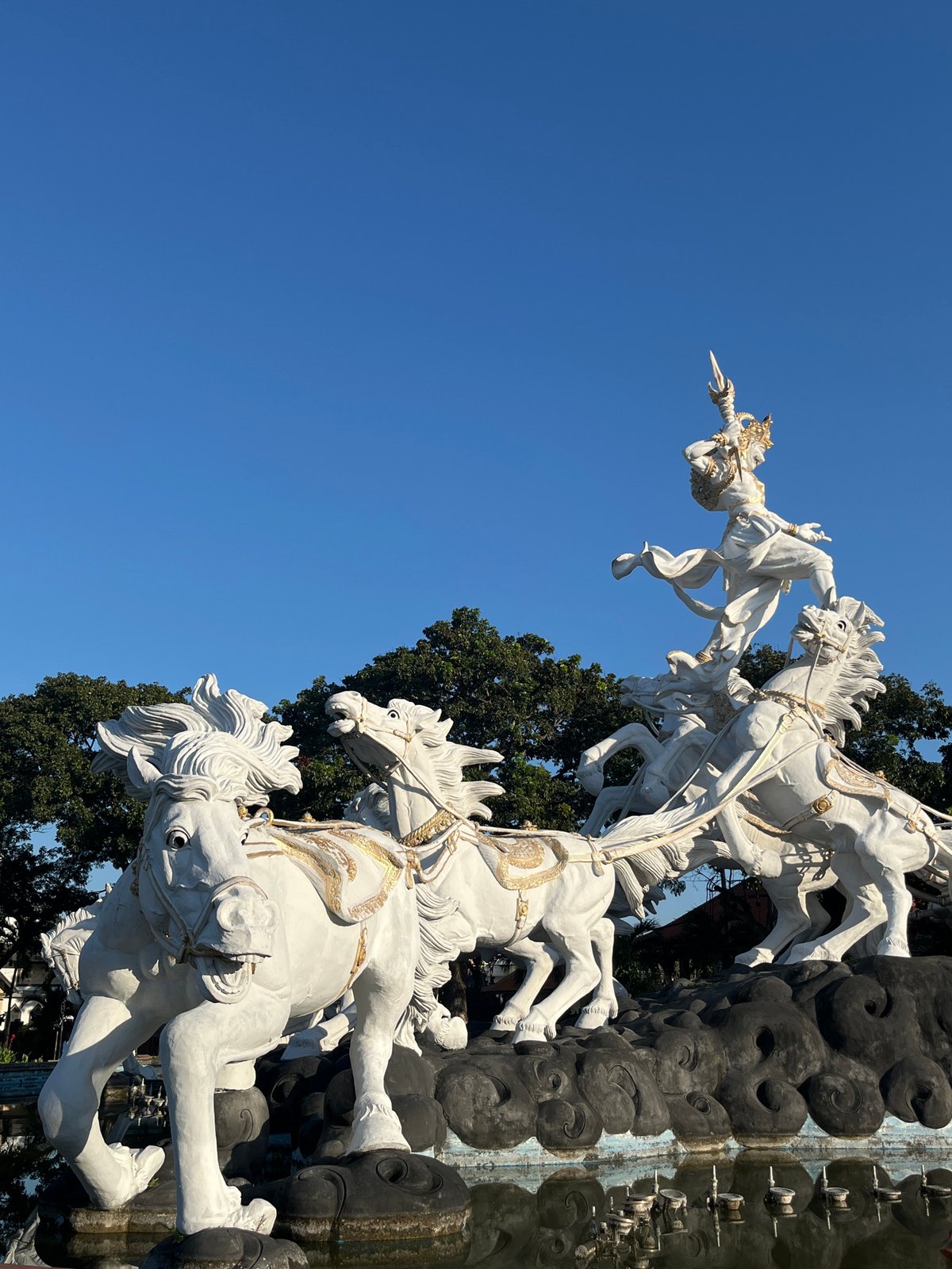 Kuta's Grand Dewa Ruci statue seen from multiple angles