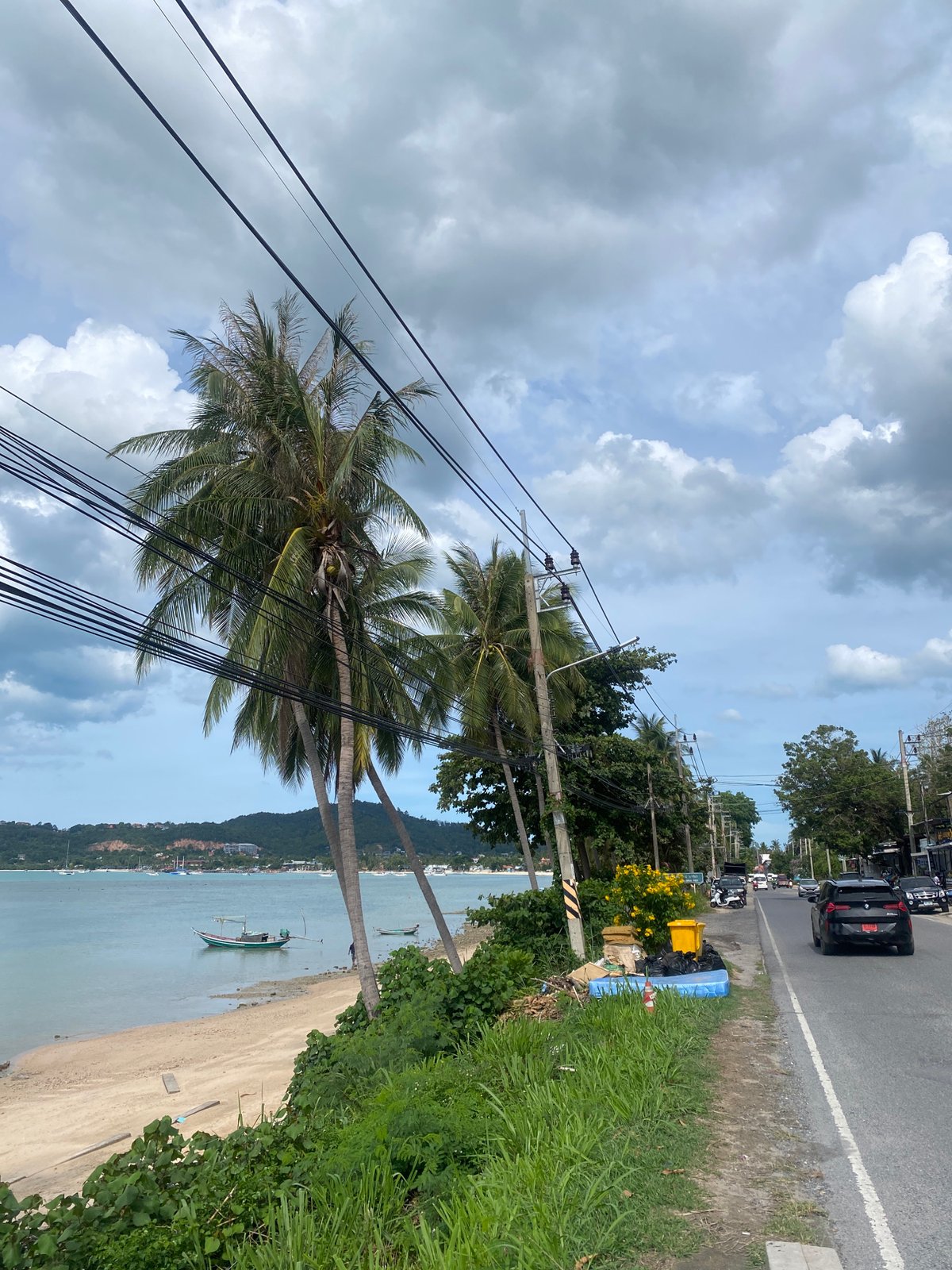 Overcast morning captured along Baan Bang Rak coastal road