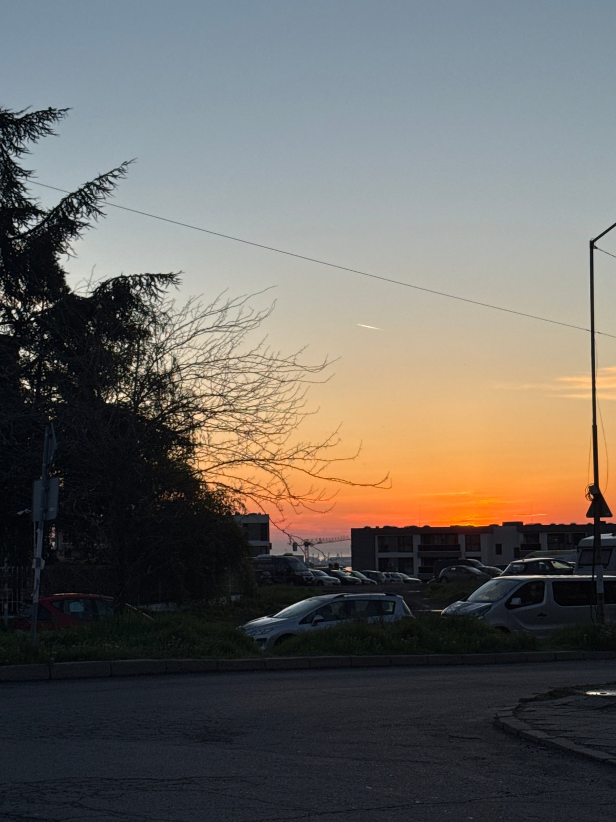 Dawn sky transition observed in Burgas, Bulgaria