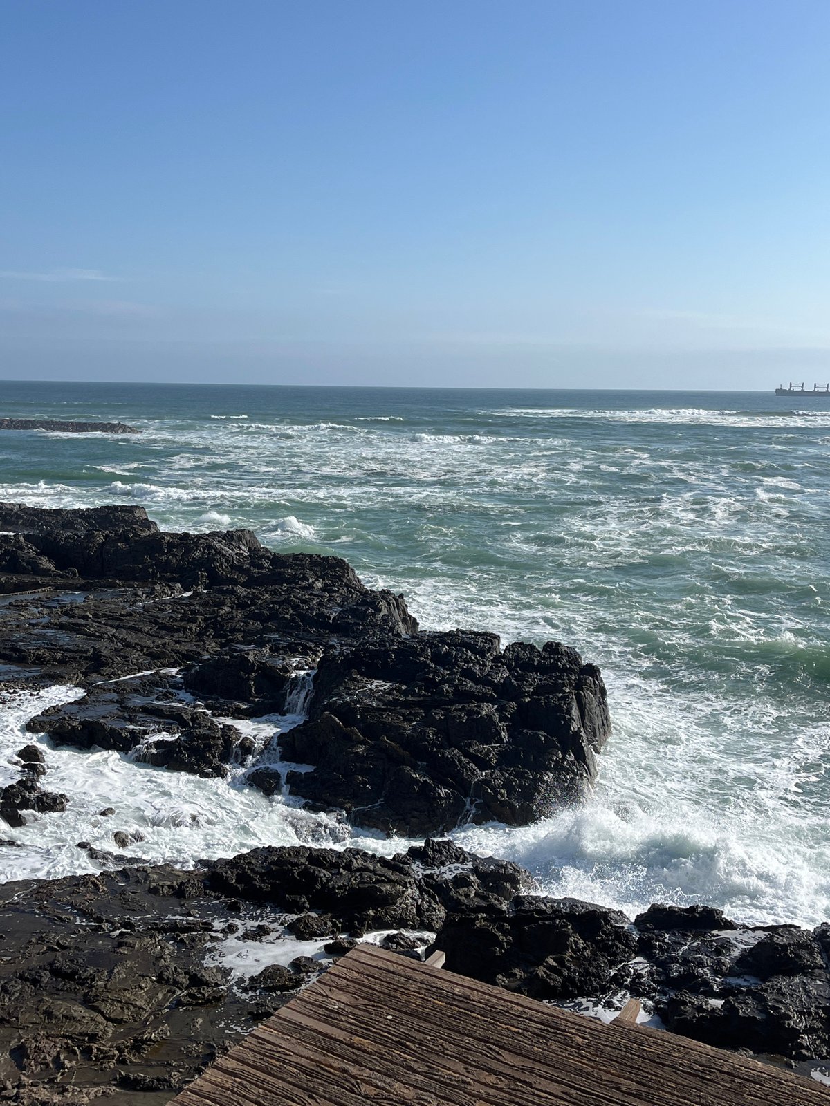 Rough seas observed along Arica Chile coastline