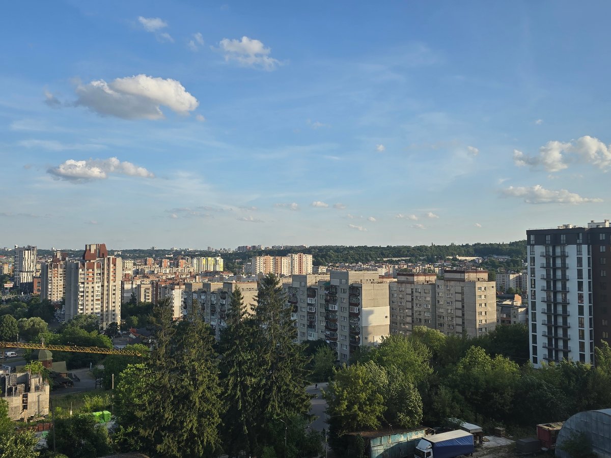 Lviv cityscape surveyed from multiple vantage points