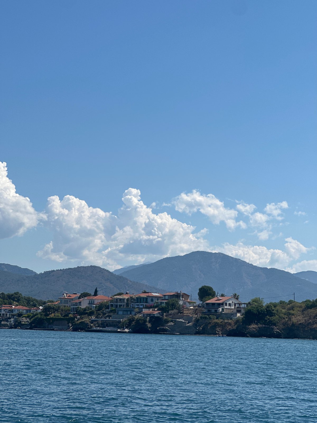 Clear morning skies observed over Fethiye Turkey landscape
