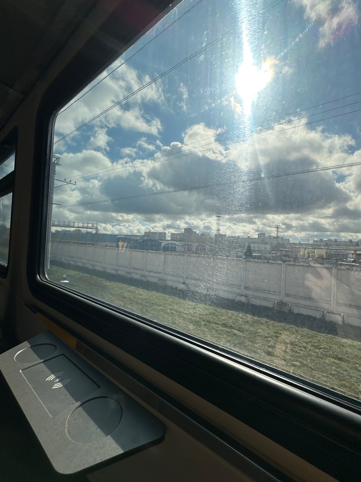 Moscow driver photographs sky through sunroof on sunny day