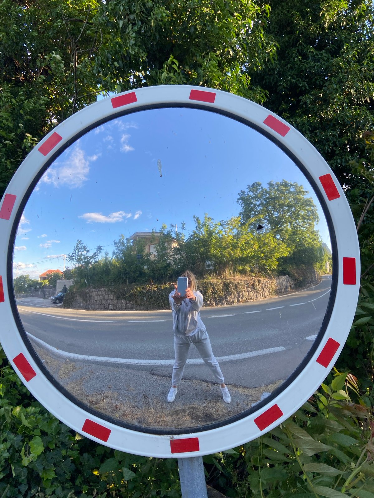 Tourist documents roadside sights in Sotonići, Montenegro village