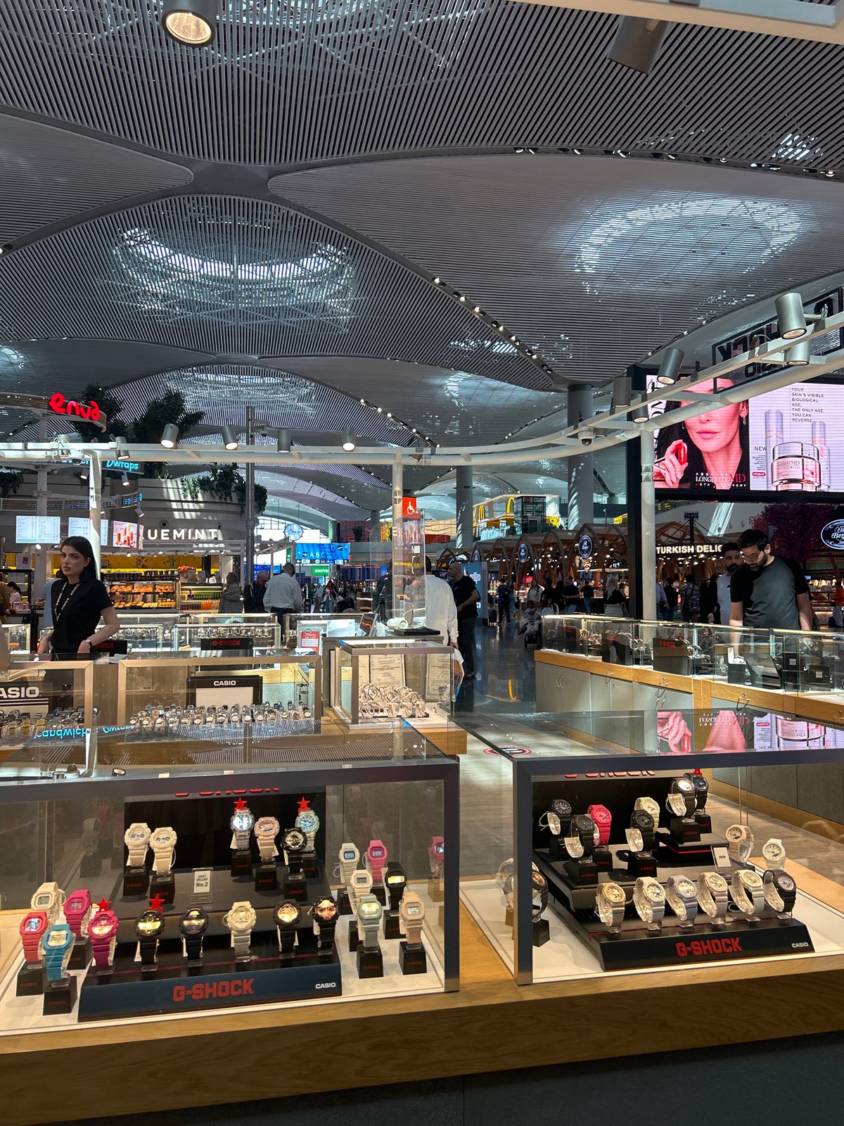 Morning activity documented at Istanbul Airport terminal