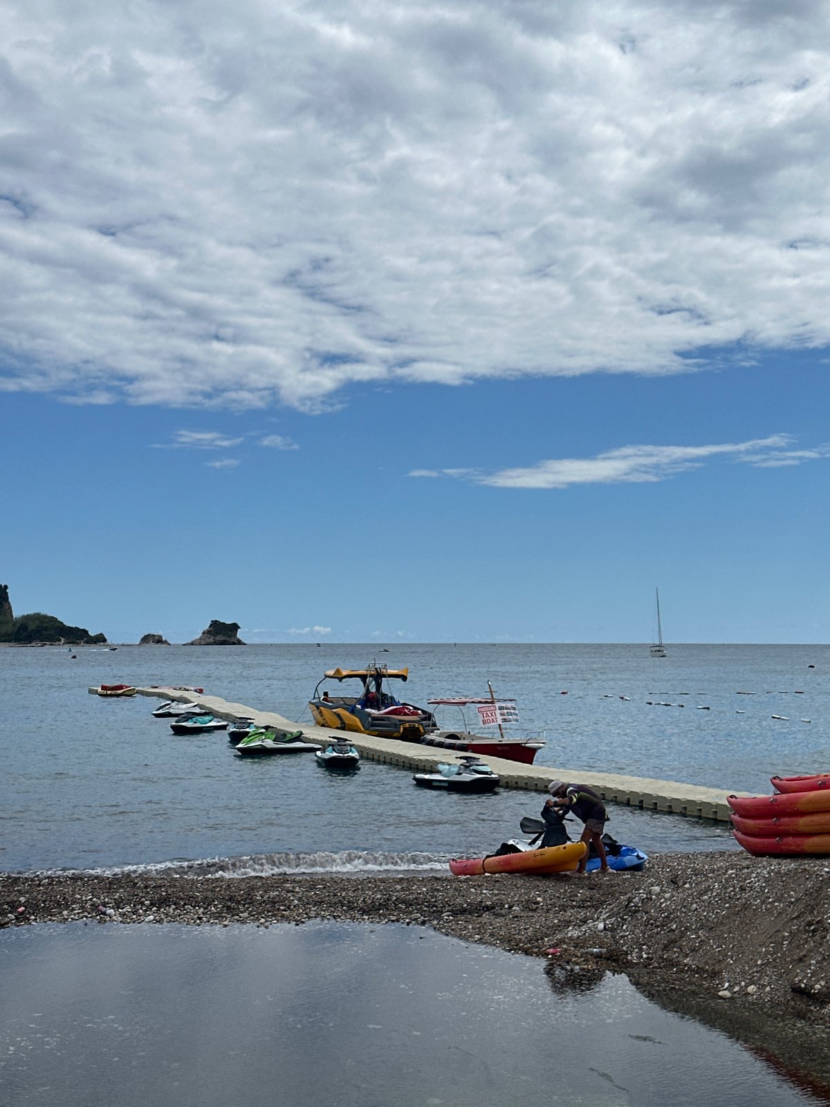 Daily life documented across Budva, Montenegro during sunny afternoon