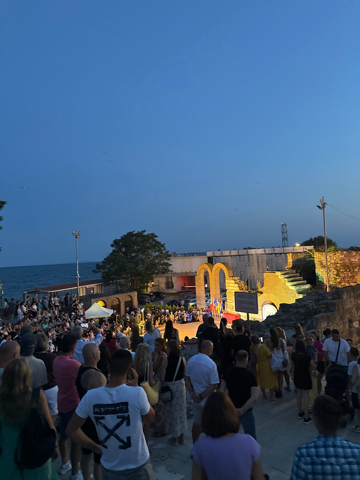 Outdoor evening event at Nesebar's ancient amphitheater