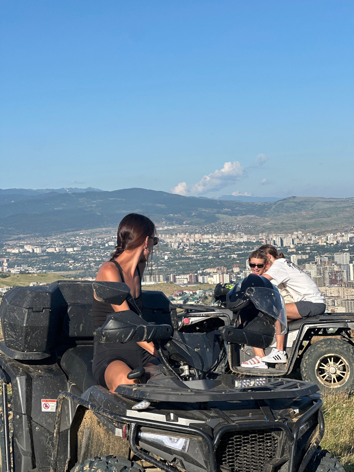 ATV ride on Tbilisi hillside with city and mountain views