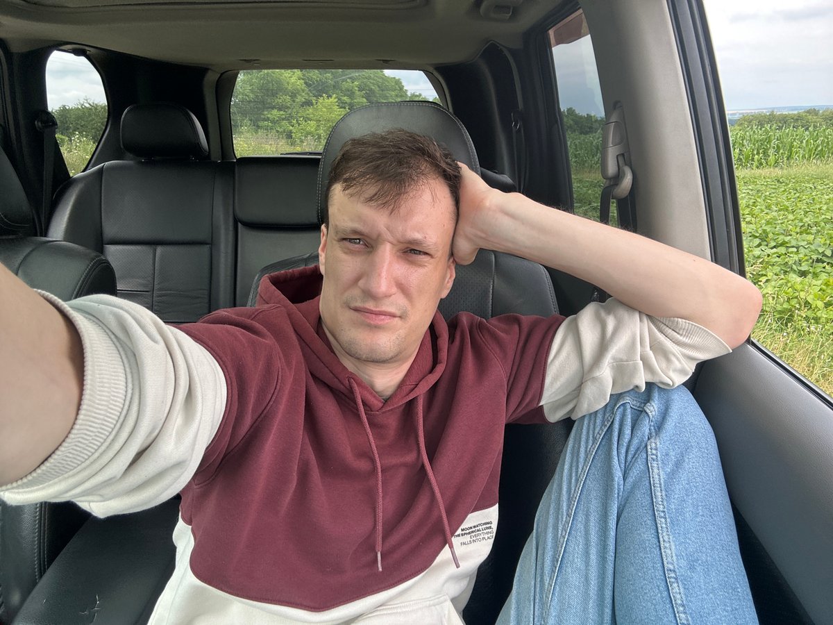 Killing time in a car off a rural Ukrainian road