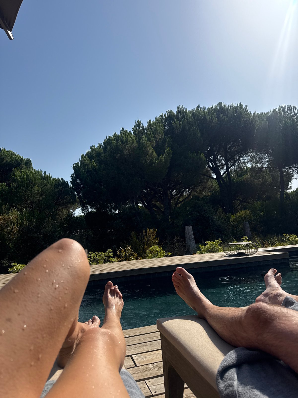 Poolside afternoon at a private villa in Grândola