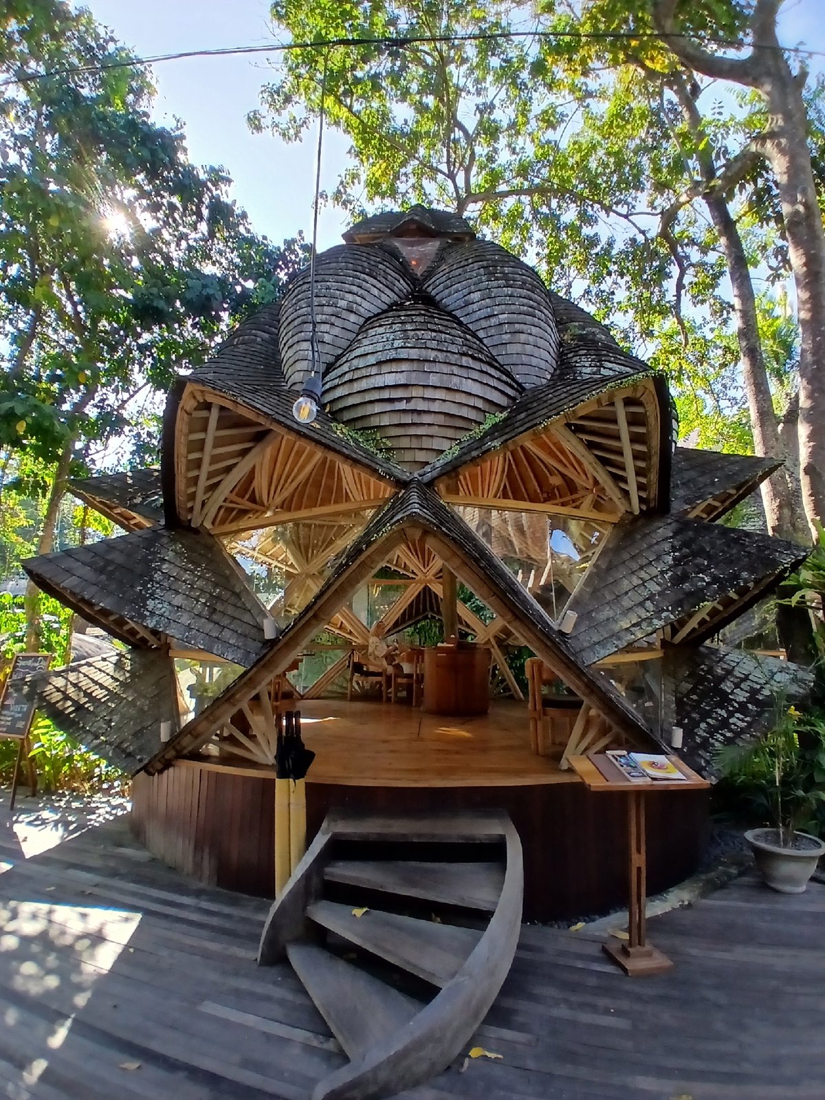 Morning at a lush spa resort in Kediri, Bali