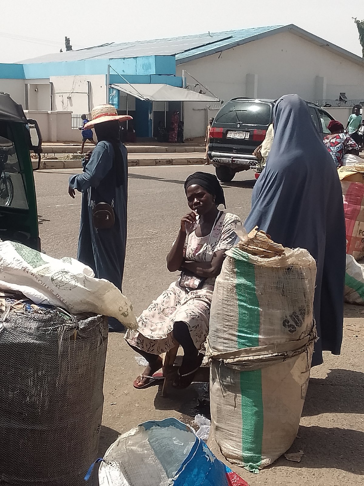 Morning street life documented in Pantame, Nigeria