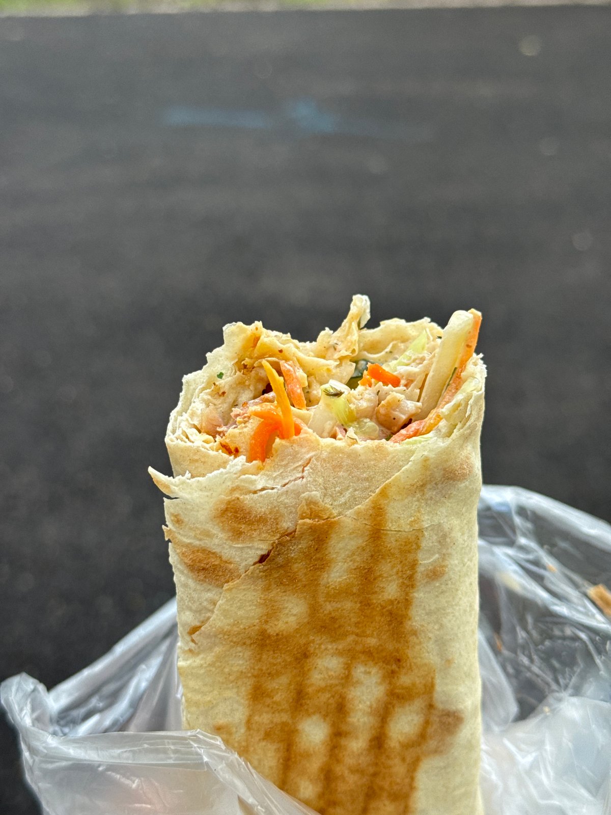 Shawarma lunch, selfies, and stormy skies in the city