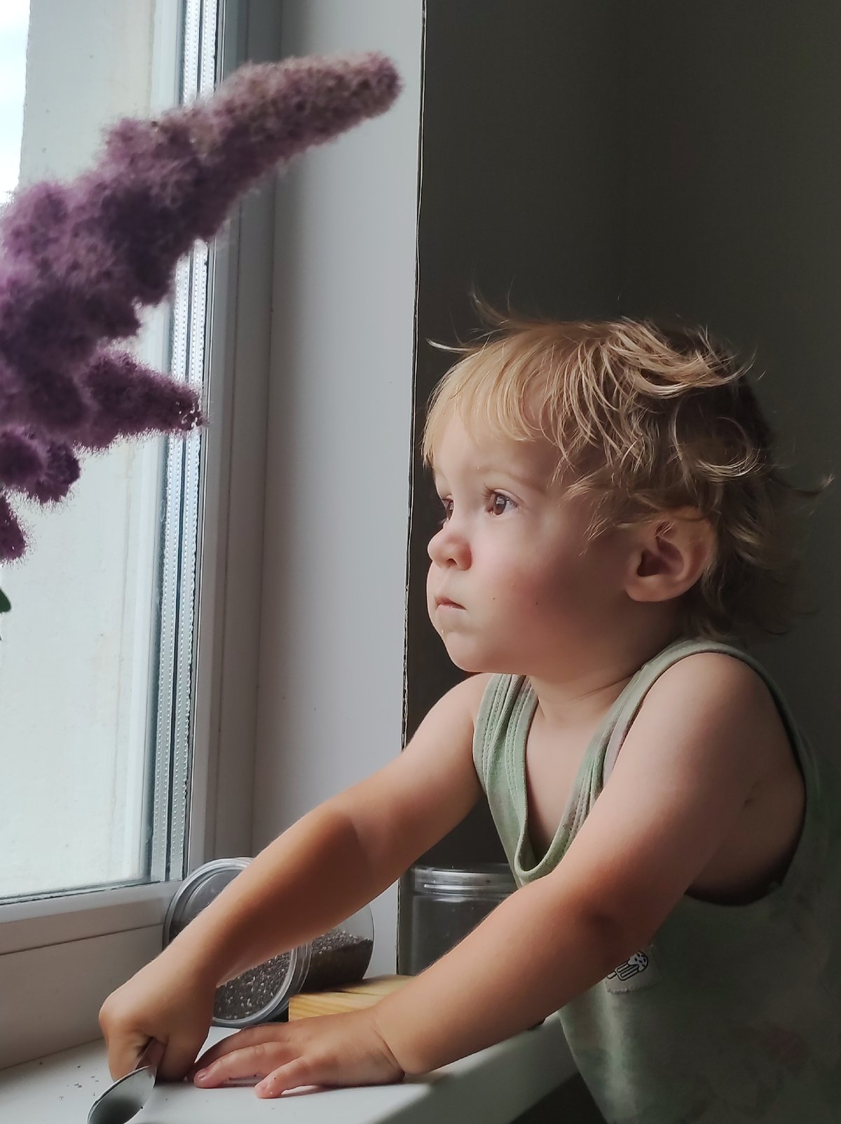 Quiet morning moments at home in Chaikovsky, Russia