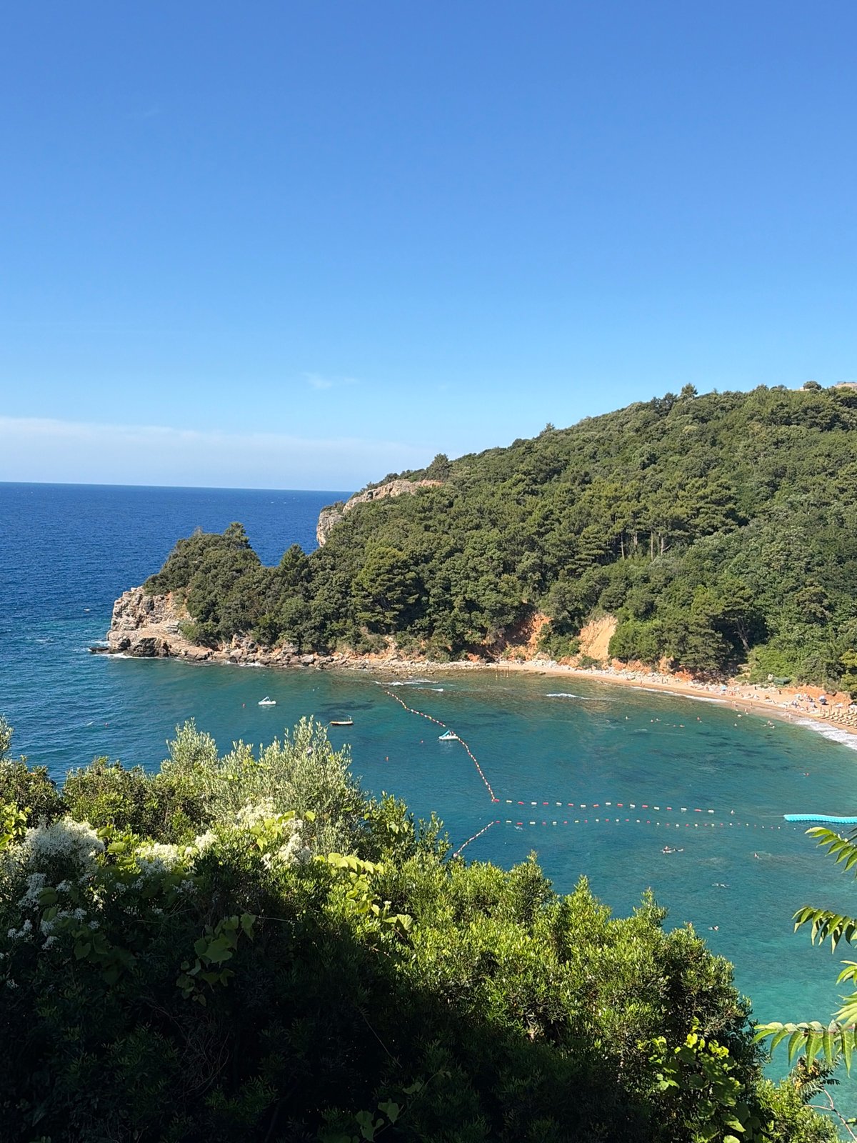 Beach day at Mogren Beach, Budva Montenegro