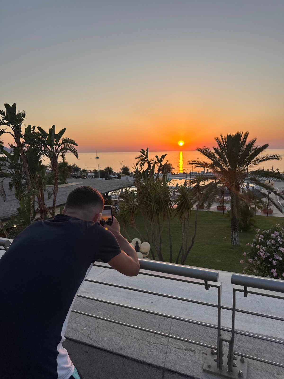 Mediterranean sunset from Isola delle Femmine, Sicily