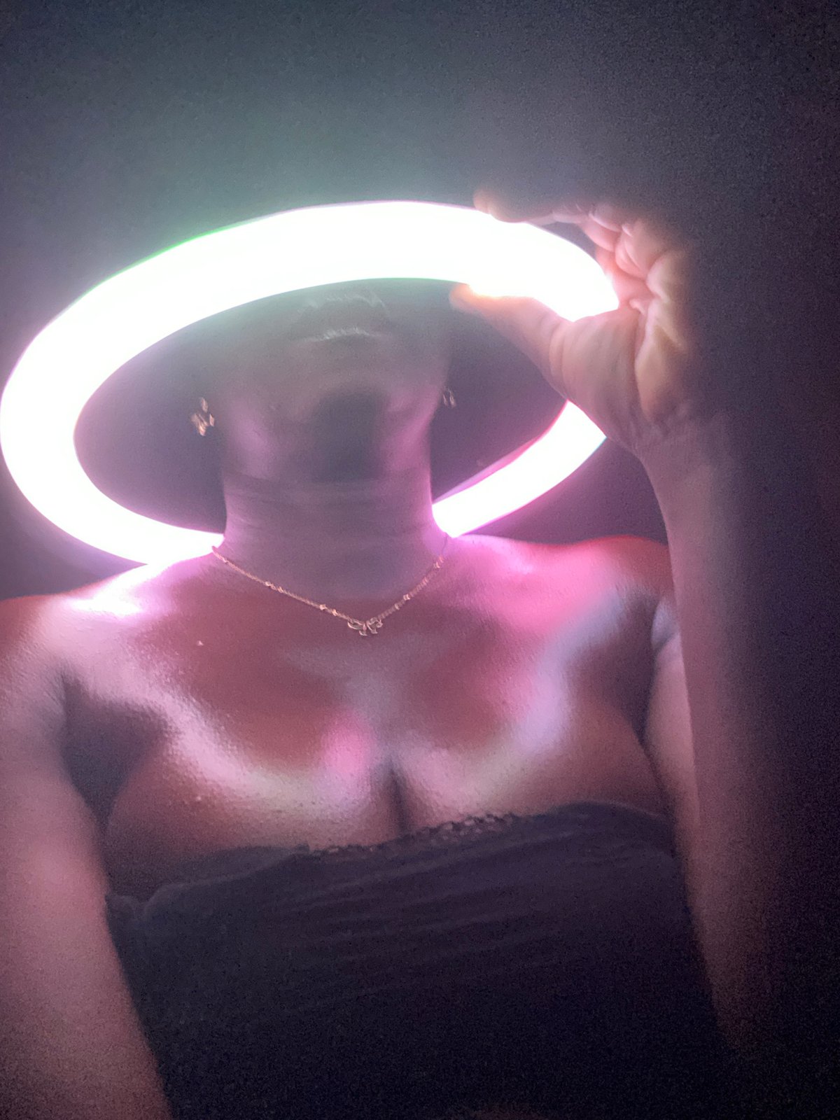 Creative ring light photography session documented in Maigizo, Nigeria