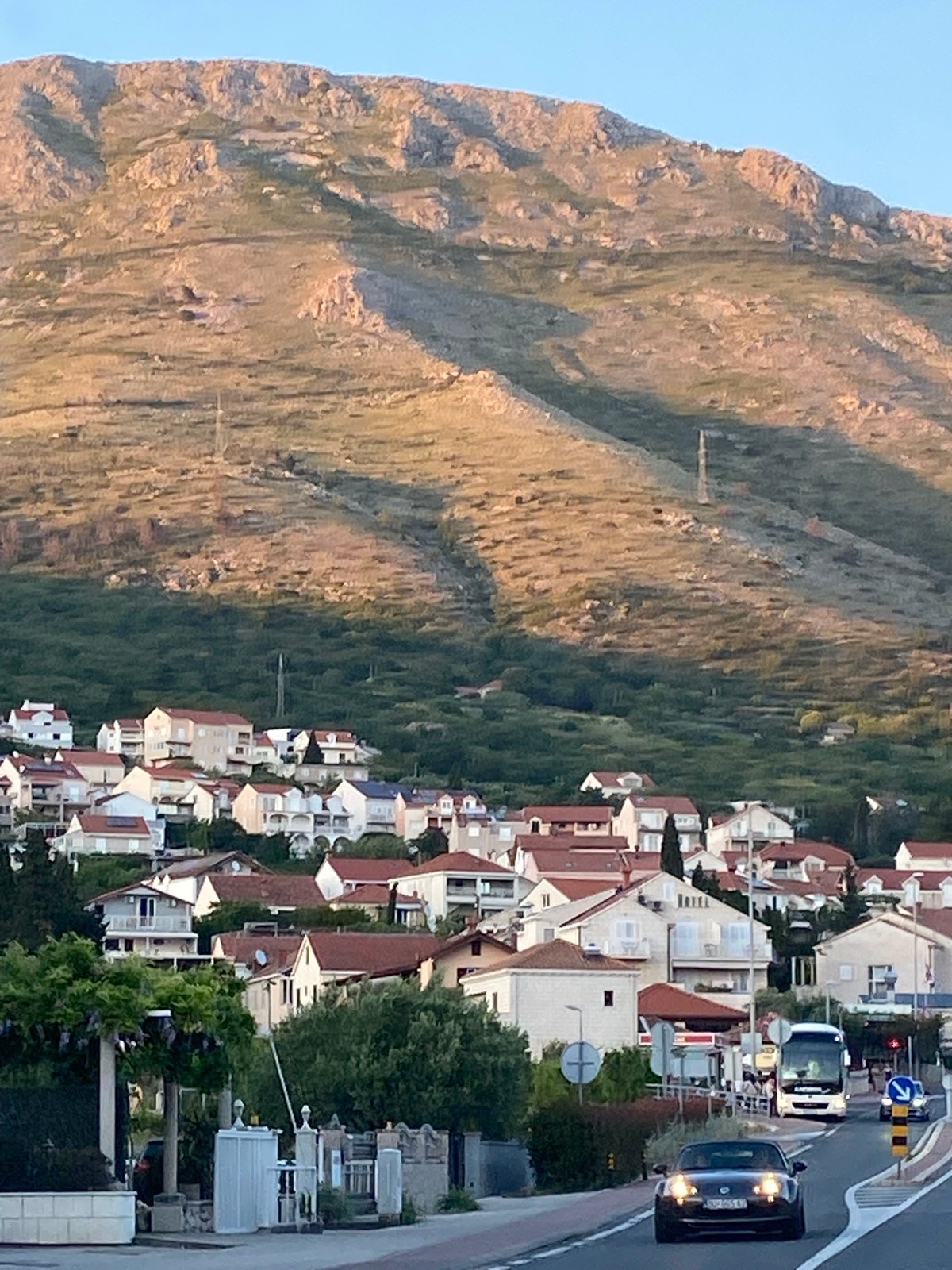 Vertical landscape view captured in Mlini, Croatia