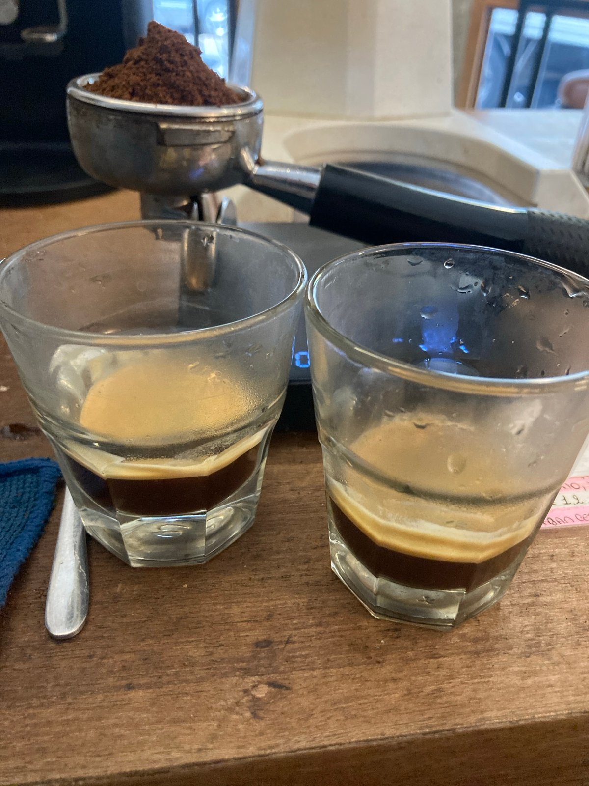 Café patron documents coffee service and pastries at Rambla Café