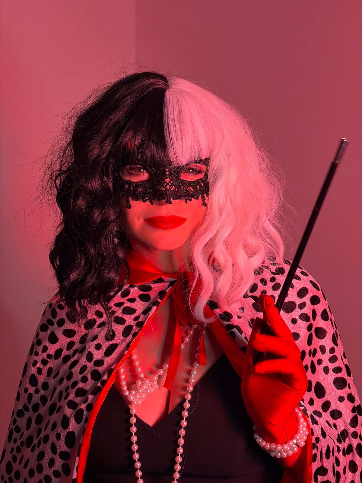 Cruella de Vil costume spotted in Budva, Montenegro