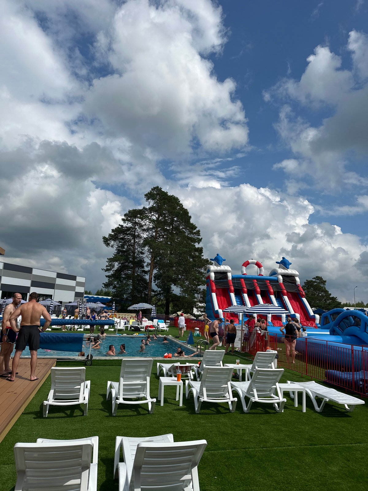 Summer day at a water park in Votkinsk, Russia