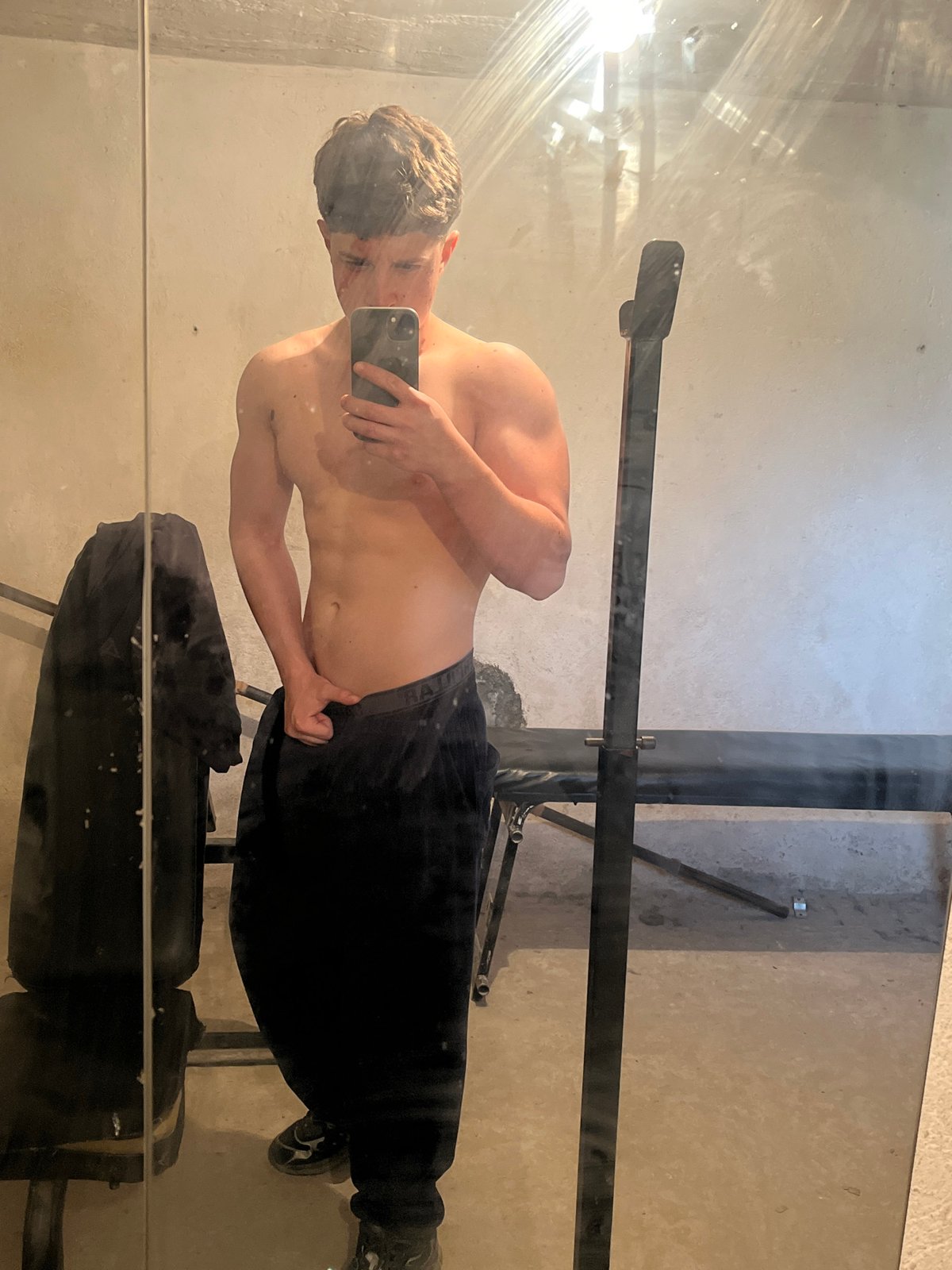Gym selfie session captured in Zlatograd fitness facility