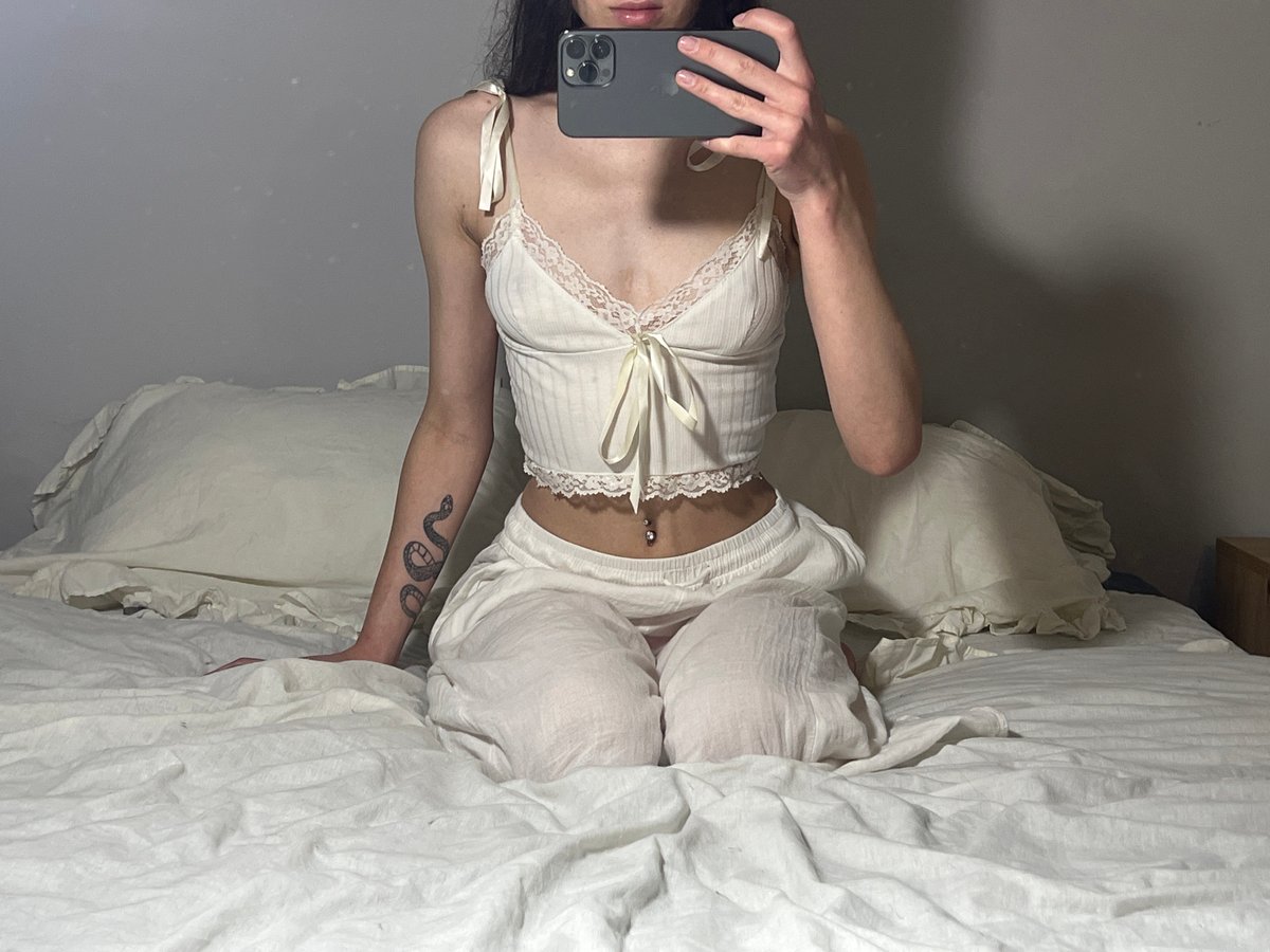 Person takes selfies on bed in Ternopil