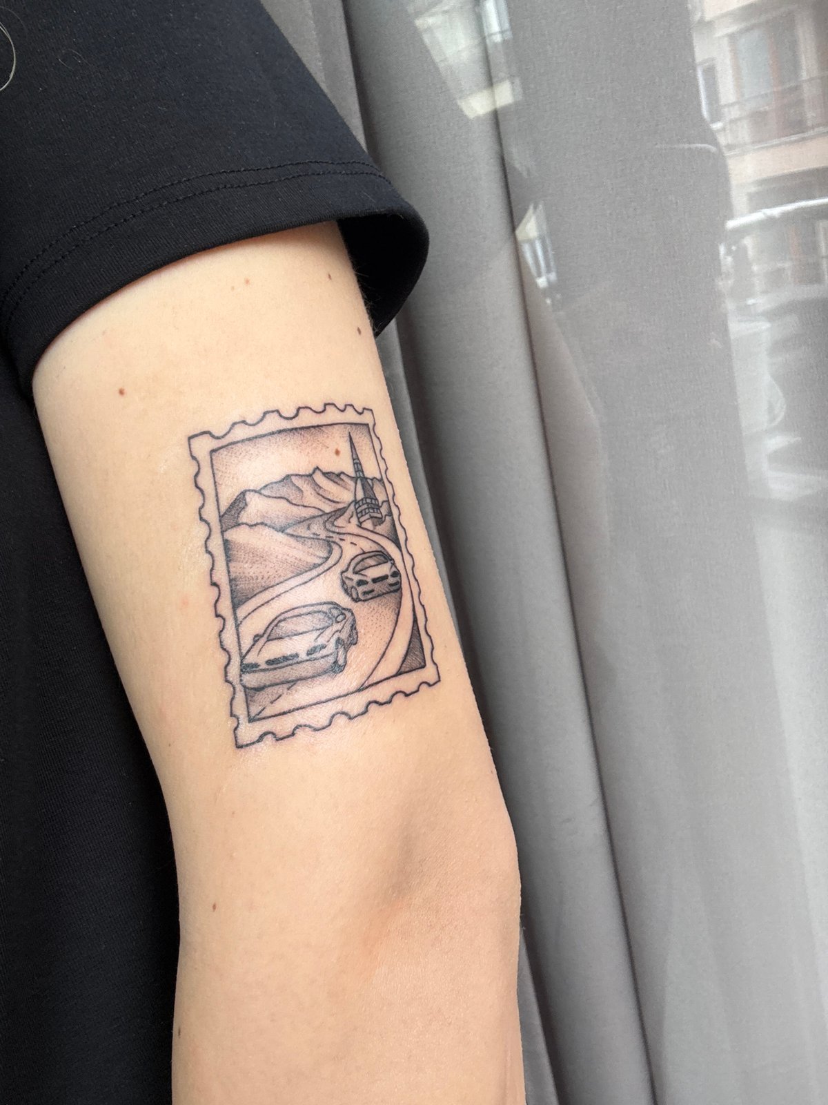 Grim reaper postage stamp tattoo spotted in Varna