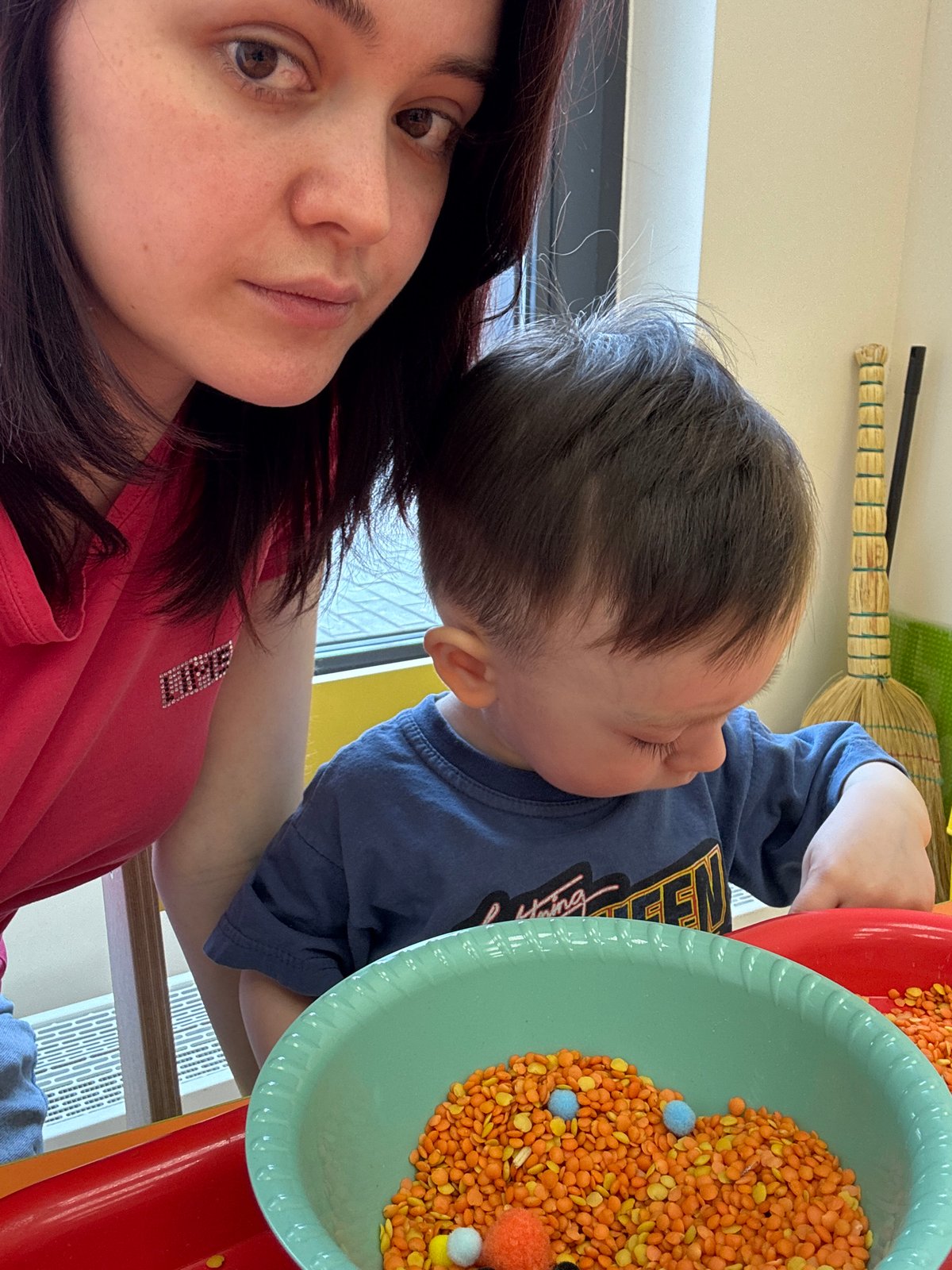Mother and child enjoy sensory playtime in Izhevsk