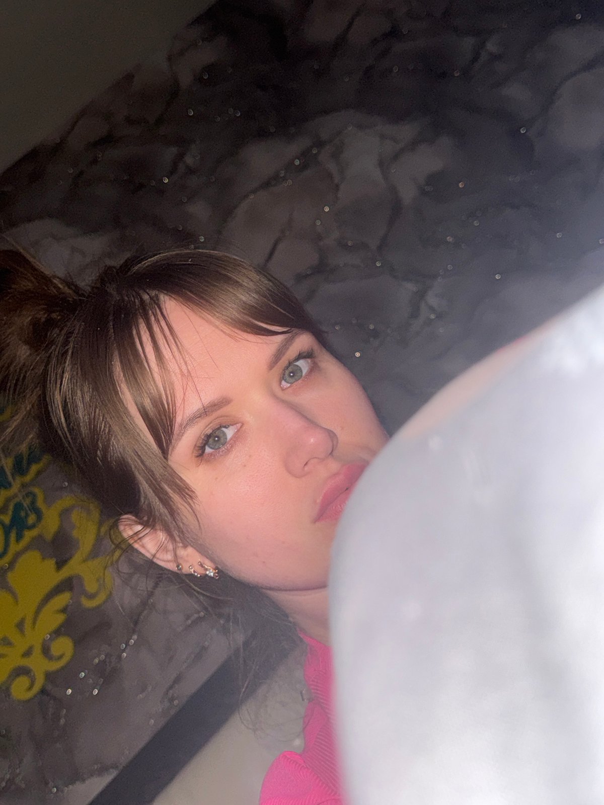 Woman films intimate portraits with cat in Chaikovsky