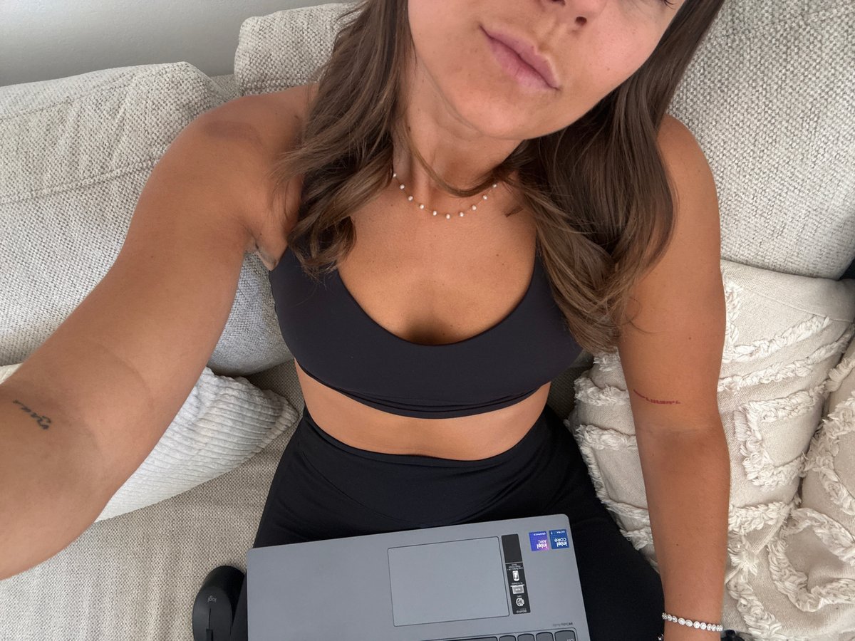 Woman's morning routine documented in Cannes workout and work