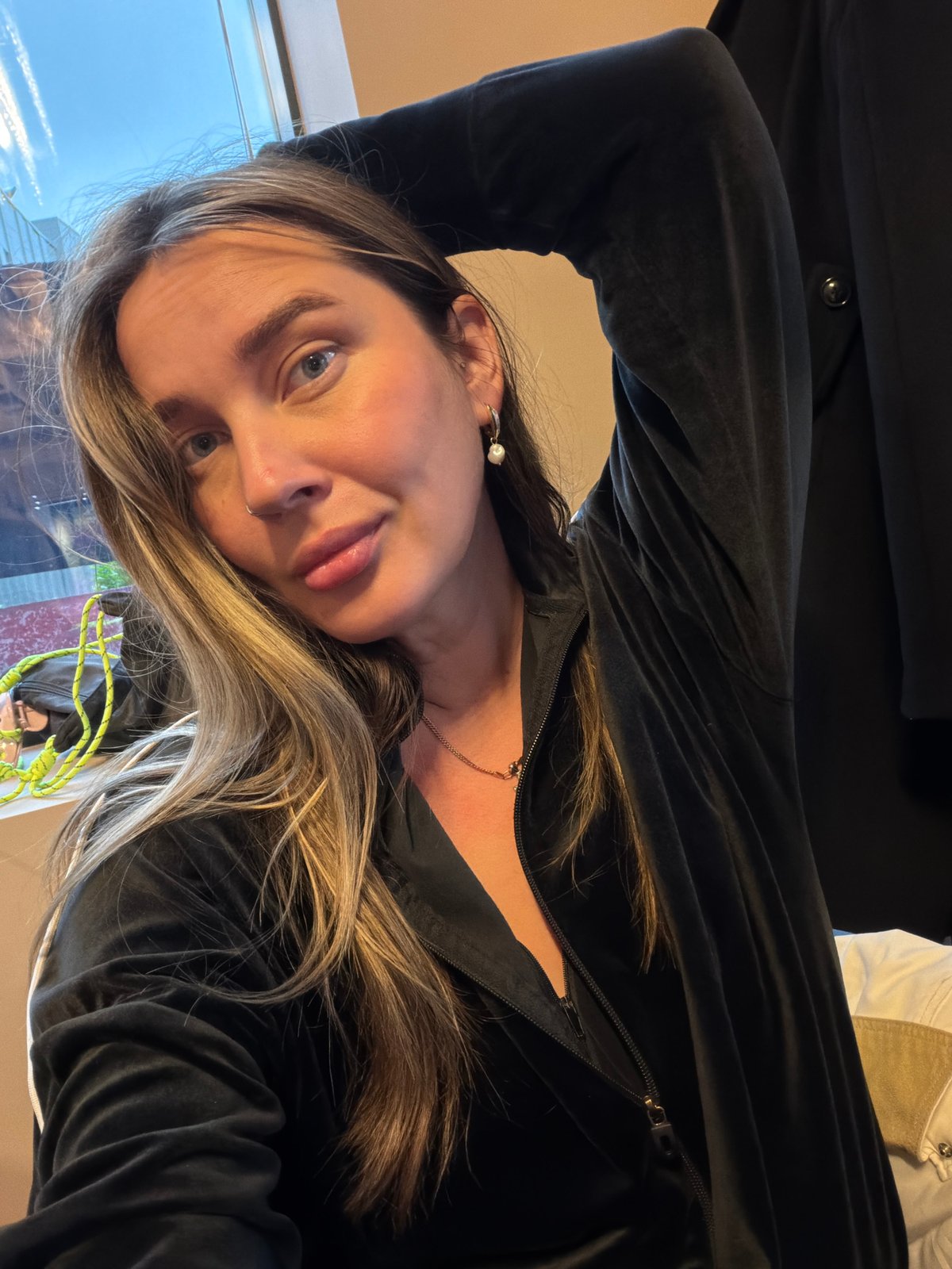Woman takes selfie in Moscow
