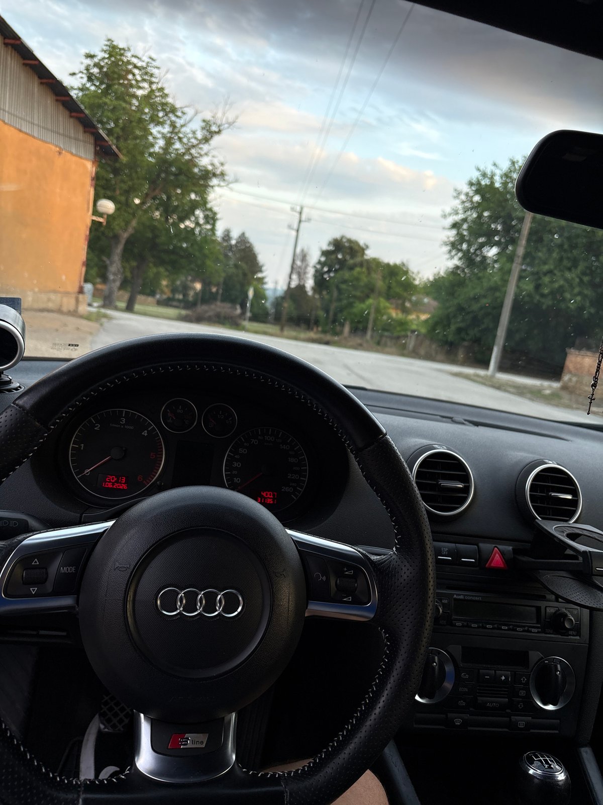 Black Audi documented during rural roadside stop June 2026