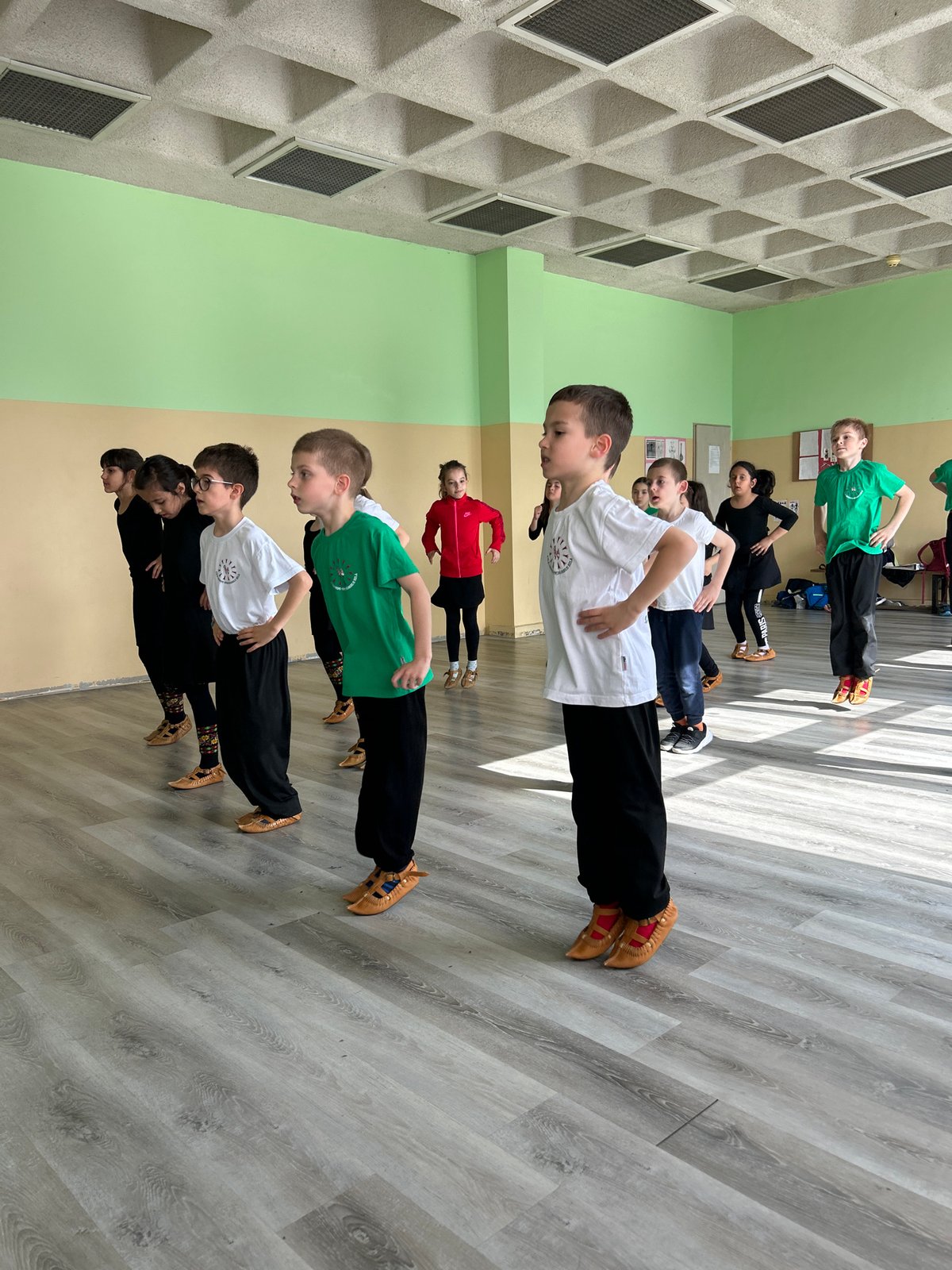 Children participate in martial arts class in Sofia