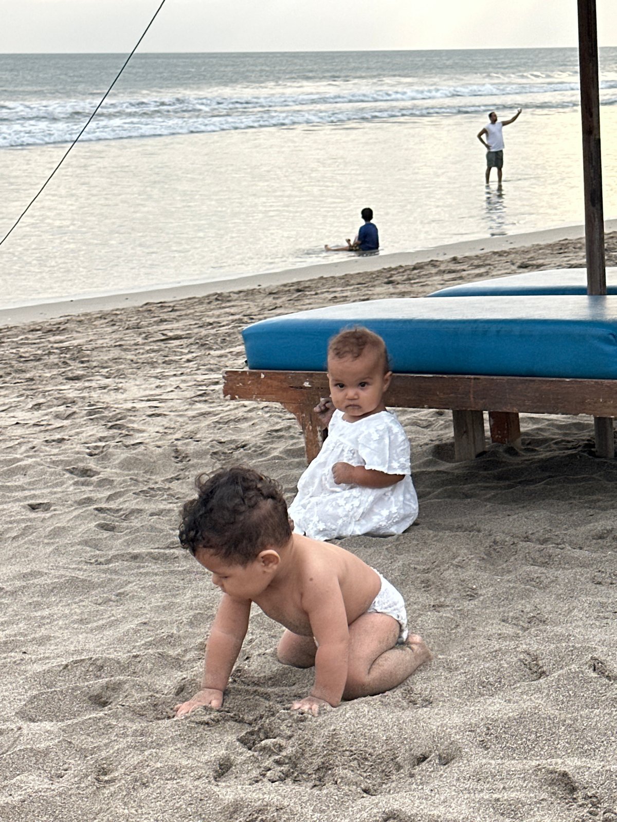 Lazy overcast morning on a North Kuta beach, Bali
