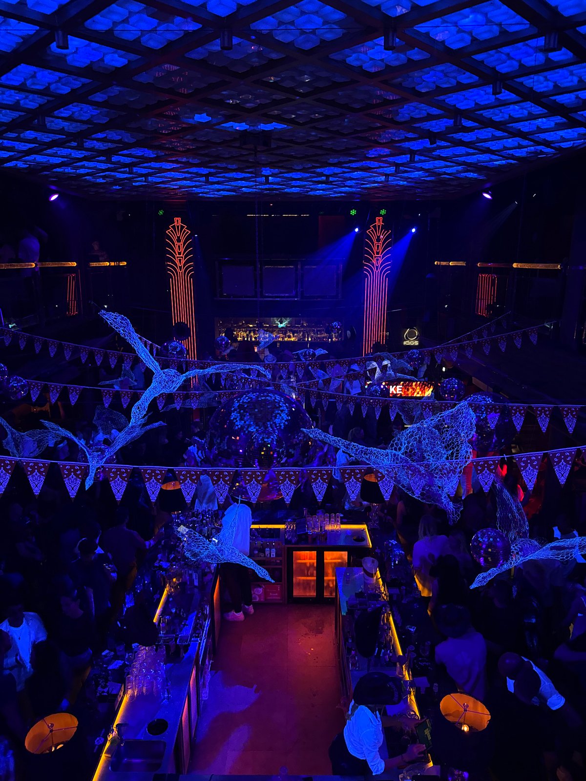 Late night dancing scene captured at Sofia nightclub