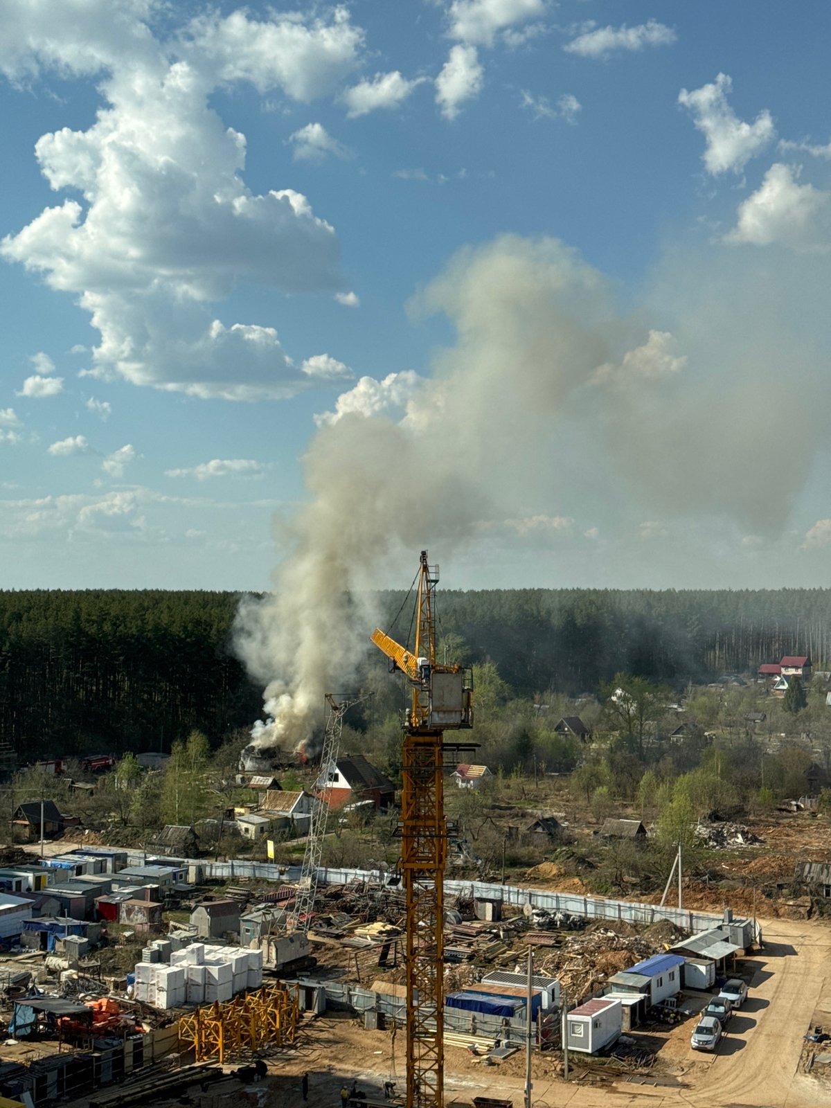 House fire reported in residential Izhevsk, Russia