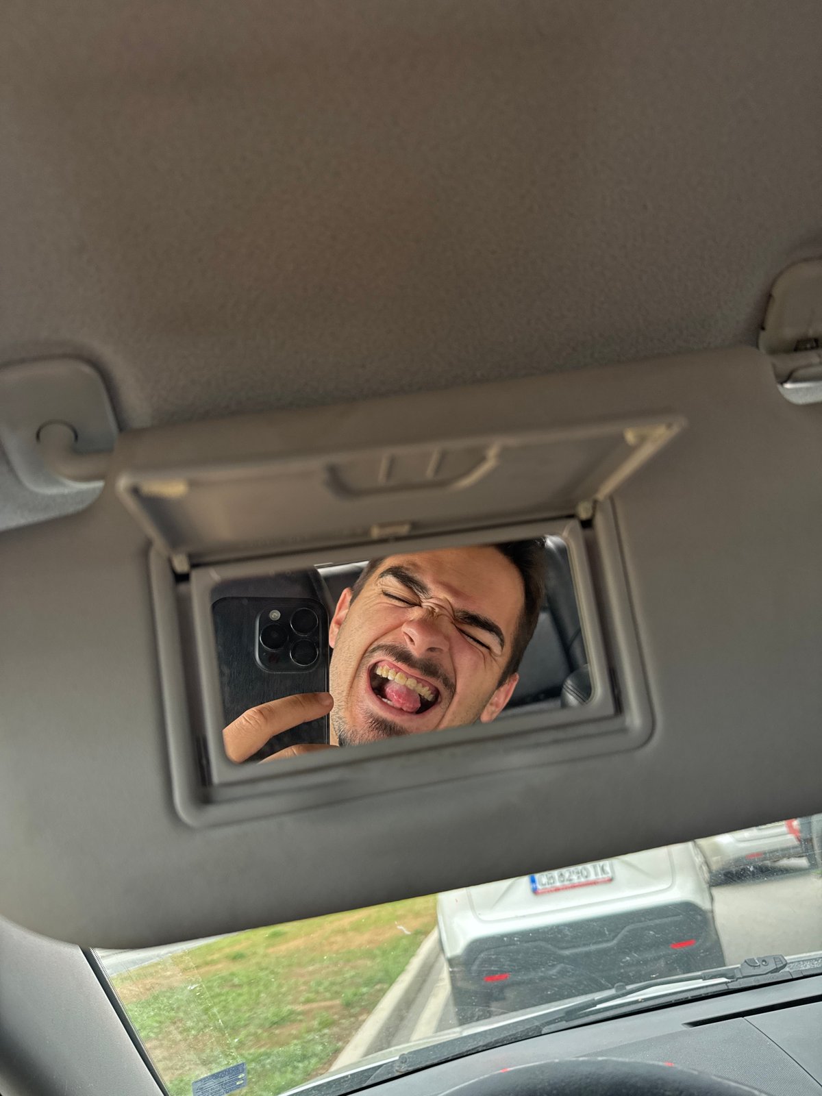 Sofia driver documents morning commute, heavy traffic conditions