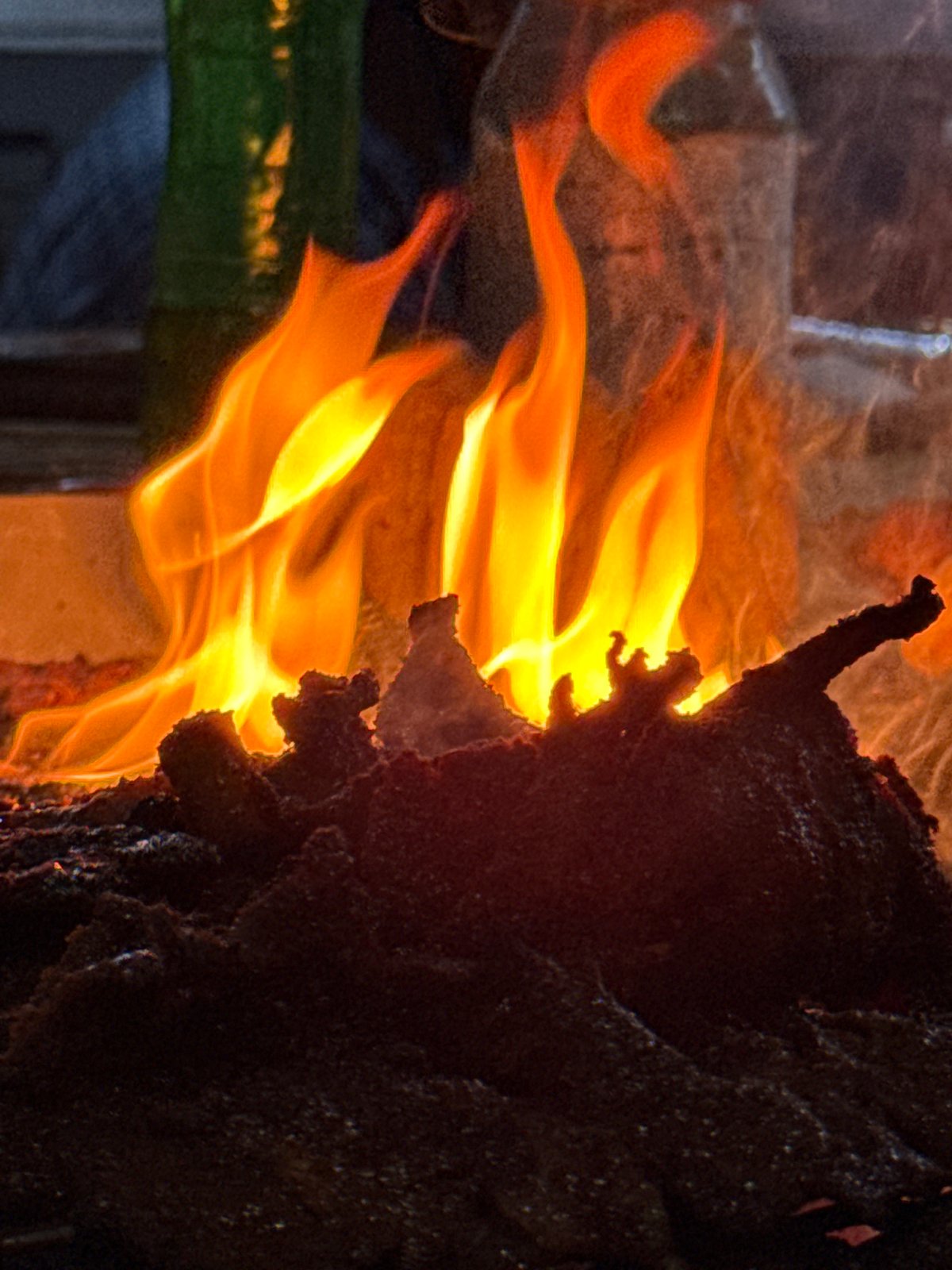 Street food grilling in full swing, Ado Nigeria