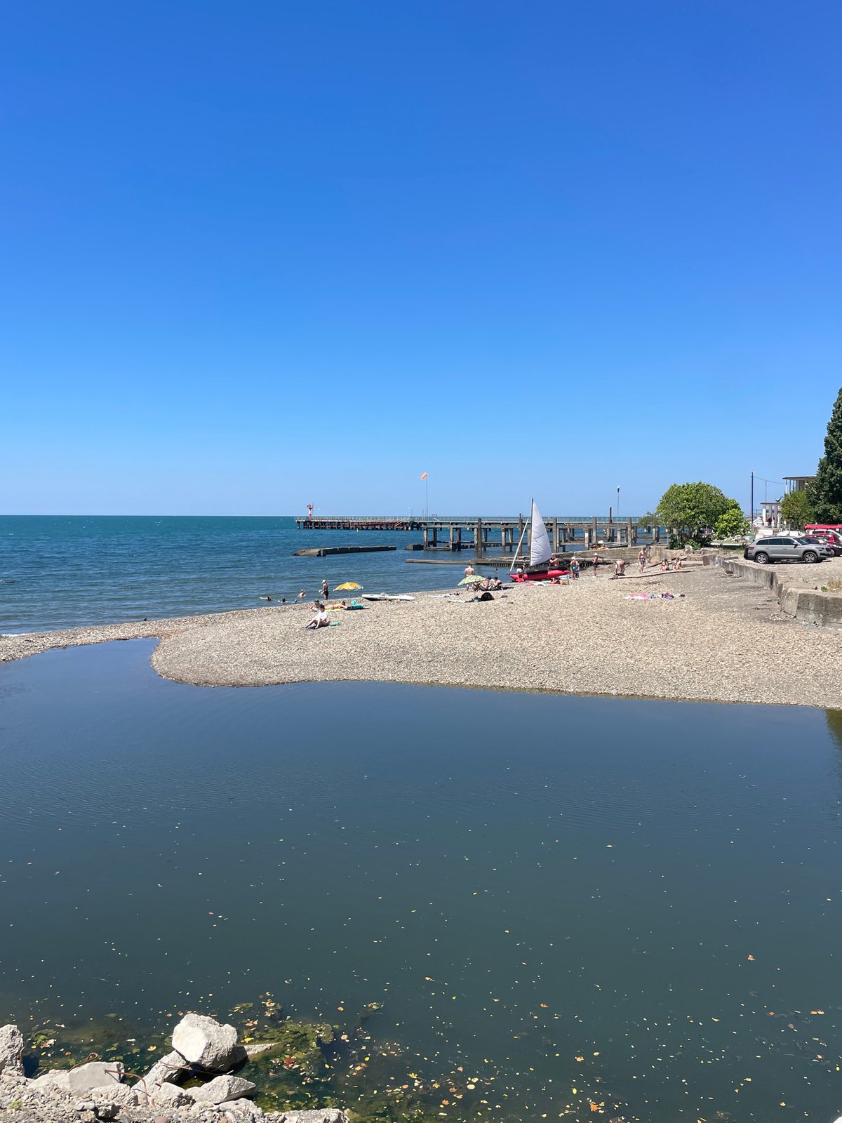 Sunny morning along Sochi's Black Sea waterfront