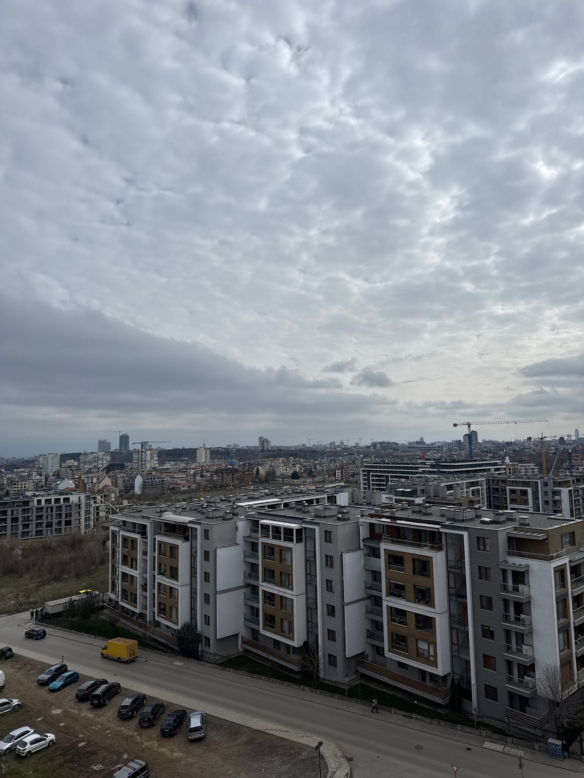 Overcast morning views captured across Sofia's urban landscape