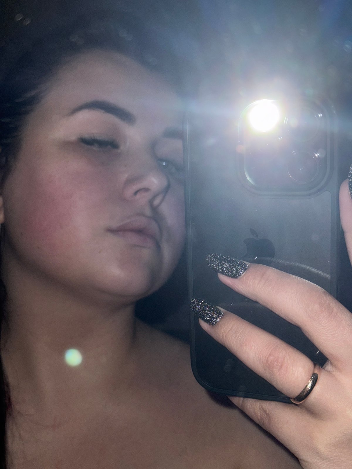 Woman documents selfie session in Chaikovsky, Russia