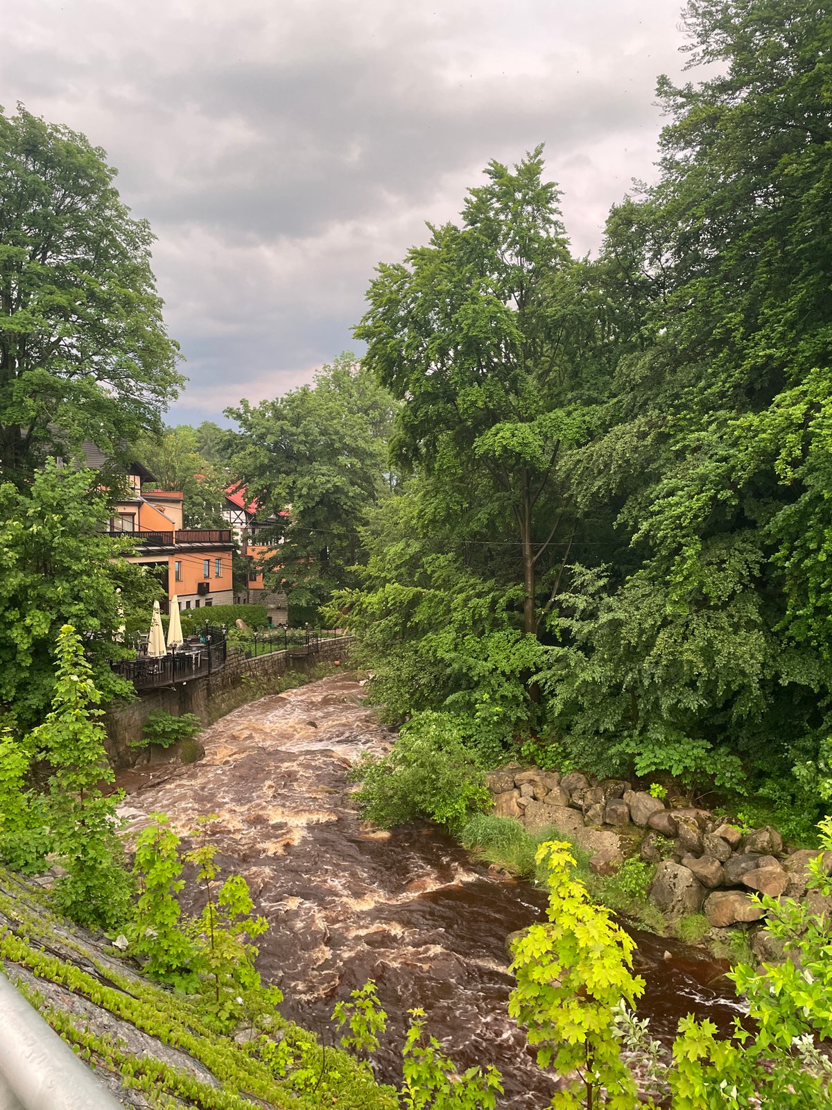 Evening walkabout along the river and streets of Szklarska Poręba