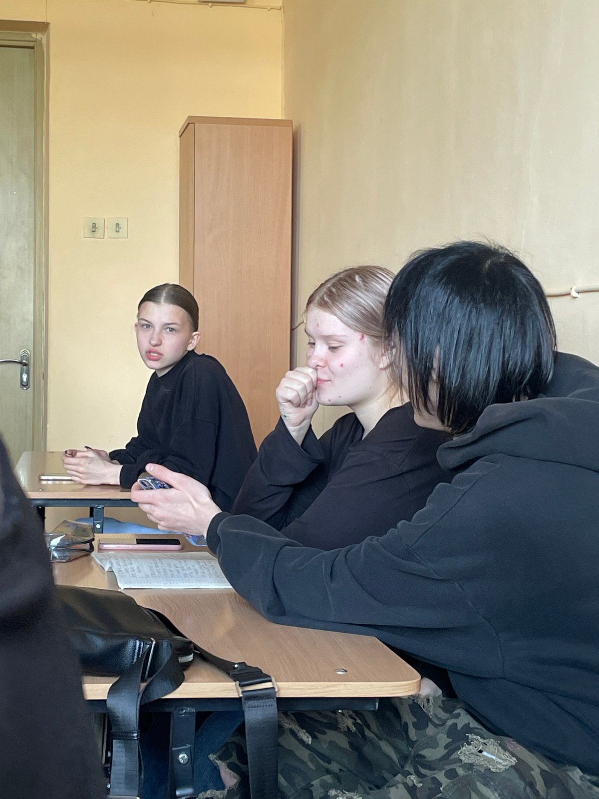 Students documented during morning study session in Saint Petersburg
