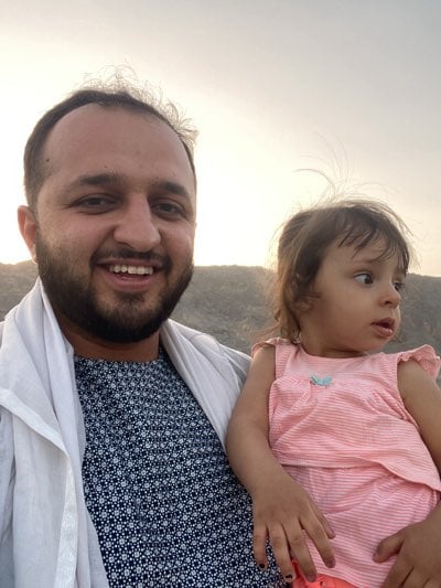 Father and child photographed together in Kandahar, Afghanistan