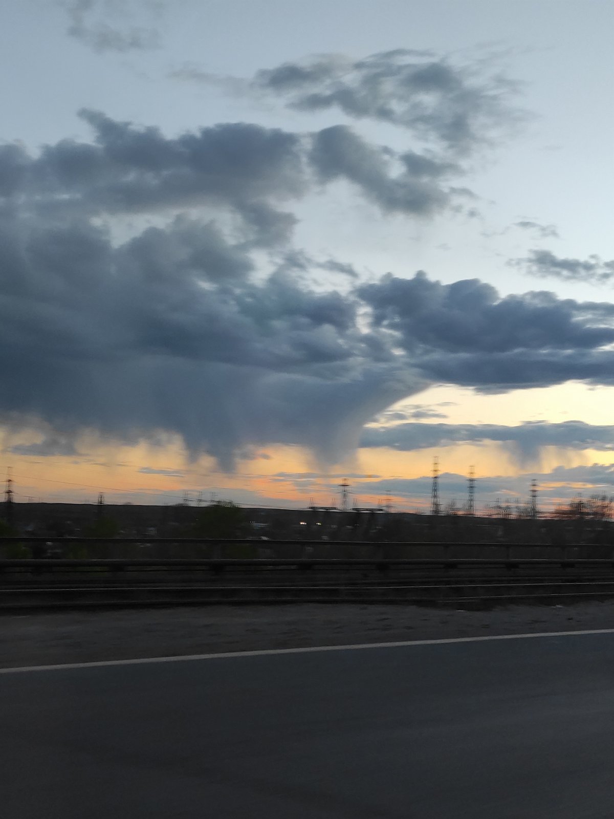 Dramatic storm clouds observed over Chaikovsky, Russia